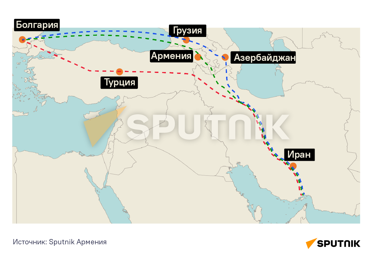Три возможных варианта пути из Ирана в Болгарию - Sputnik Армения