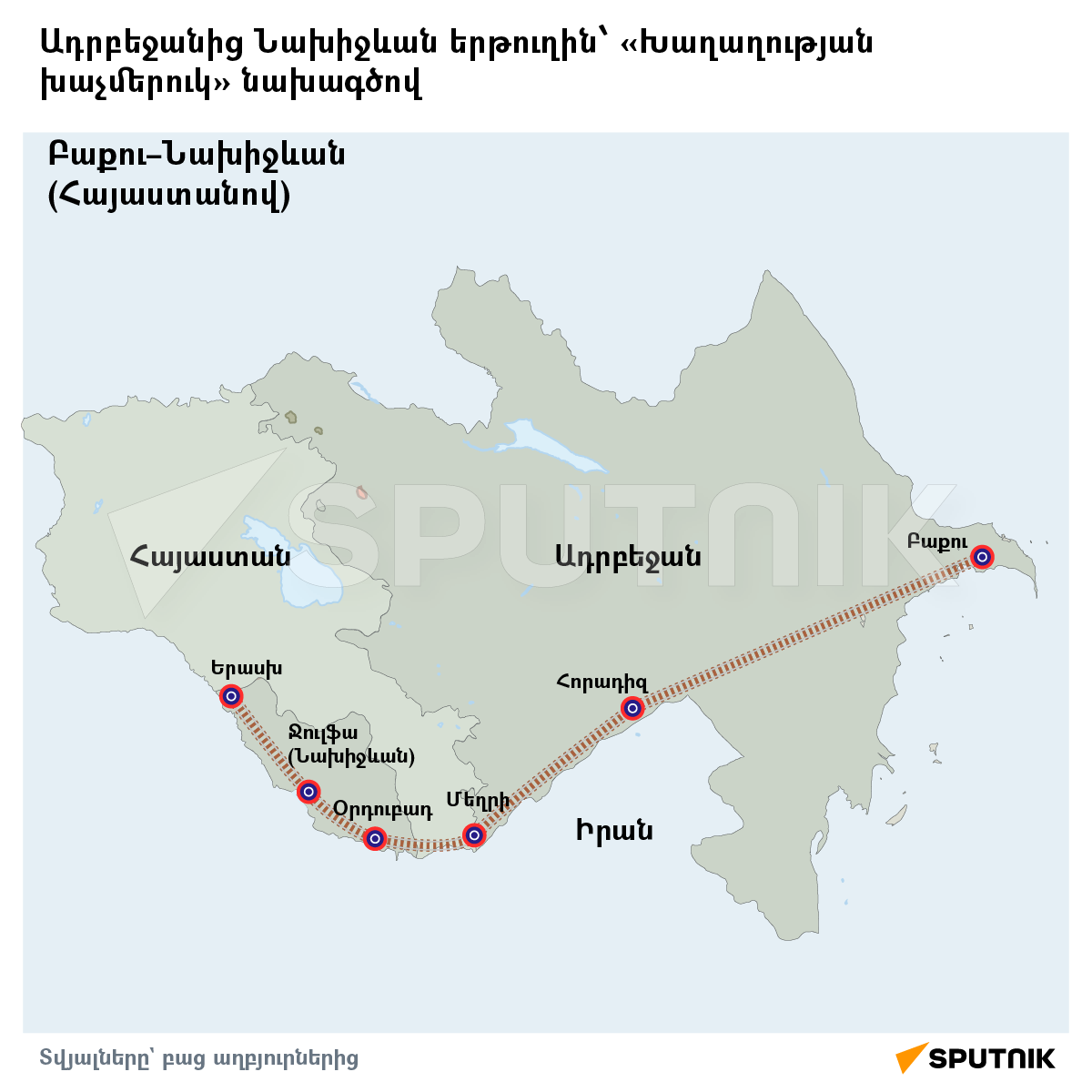 Ադրբեջանից Նախիջևան երթուղին՝ Խաղաղության խաչմերուկ նախագծով - Sputnik Արմենիա