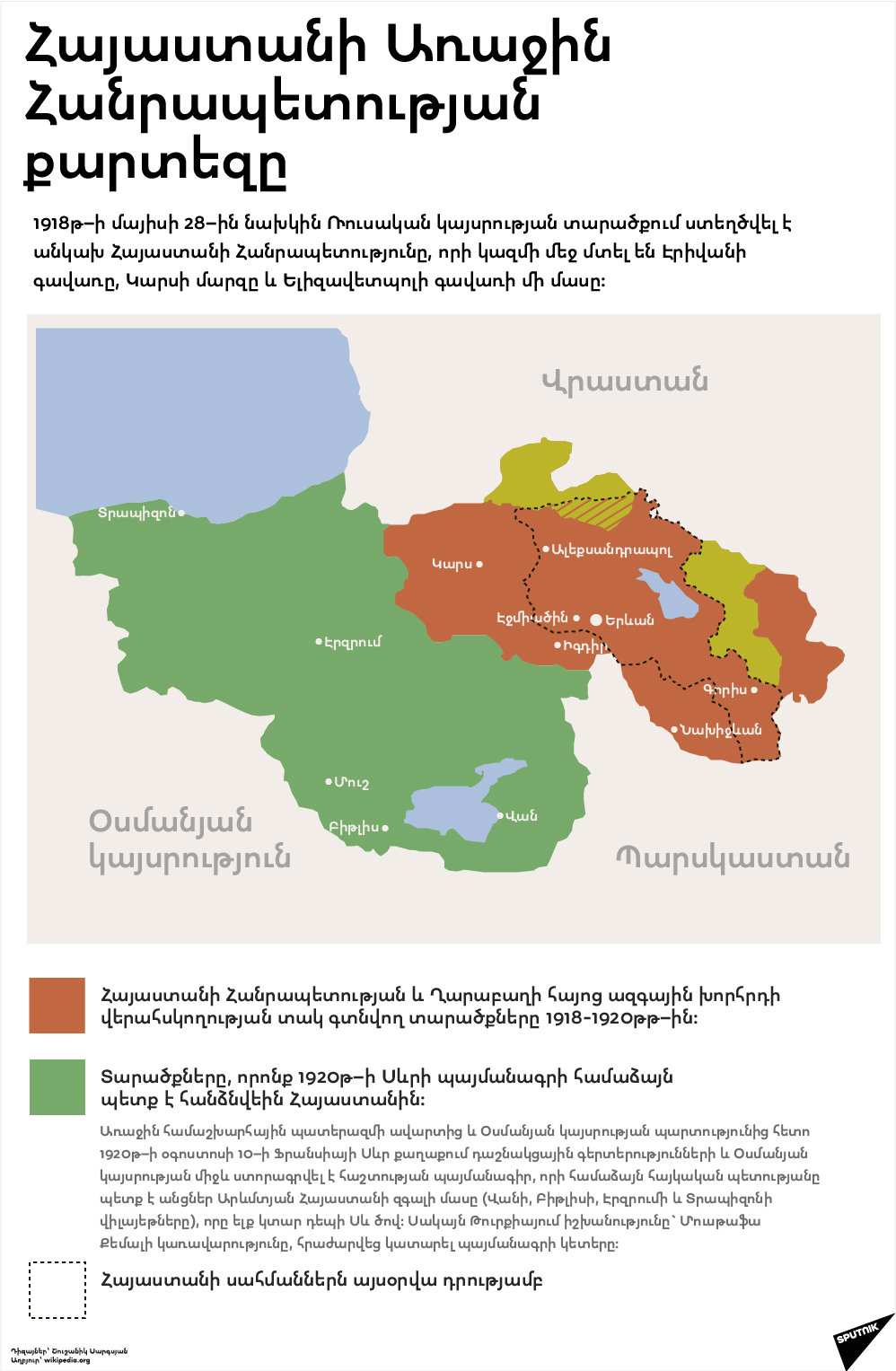 Հայաստանի Առաջին Հանրապետության քարտեզը - Sputnik Արմենիա