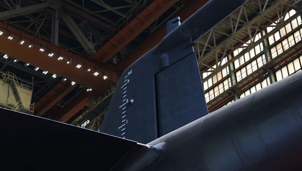 Атомная подводная лодка Белгород во время спуска на воду  - Sputnik Армения