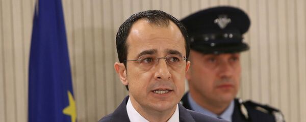 Министр иностранных дел Кипра Никос Христодулидис выступает после принятия присяги в качестве нового главы МИД страны (1 марта 2018). Никосия - Sputnik Արմենիա