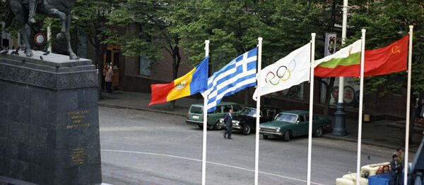 Во время Олимпиады – 80 в Москве у памятника Юрию Долгорукому. - Sputnik Армения
