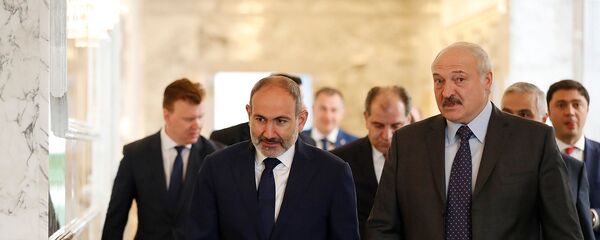 Встреча премьер-министра Армении Никола Пашиняна с президентом Беларуси Александром Лукашенко (17 июля 2020). Минск - Sputnik Արմենիա
