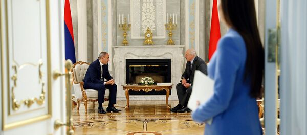 Встреча премьер-министра Армении Никола Пашиняна с президентом Беларуси Александром Лукашенко (17 июля 2020). Минск - Sputnik Армения