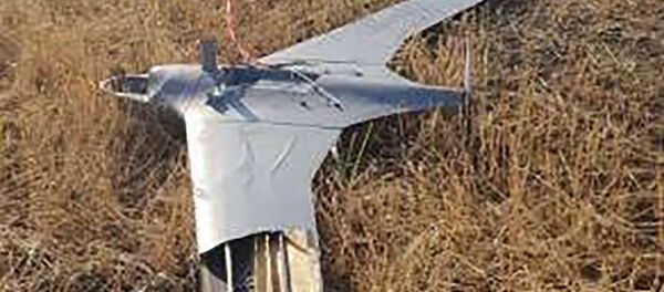 Сбитый подразделениями ПВО Карабаха летательный аппарат противника типа ORBITER-3 (18 июля 2020).  - Sputnik Армения