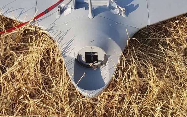 Сбитый подразделениями ПВО Карабаха летательный аппарат противника типа ORBITER-3 (18 июля 2020). - Sputnik Армения