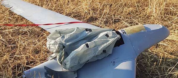 Сбитый подразделениями ПВО Карабаха летательный аппарат противника типа ORBITER-3 (18 июля 2020). - Sputnik Արմենիա