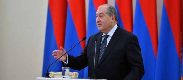 Президент Армен Саркисян на встрече «Бизнес среда и инвестиции: вызовы и решения» (21 ноября 2018). Еревaн - Sputnik Արմենիա