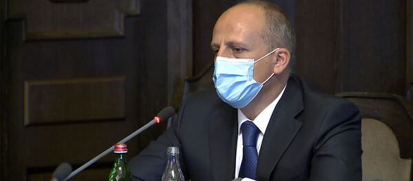 Кандидат в судьи КС от правительства Ваграм Аветисян на заседании правительства Армении (23 июля 2020). Еревaн - Sputnik Արմենիա