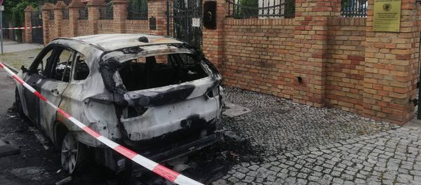 Поджог автомобиля посольства Армении в Германии (23 июля 2020). Берлин - Sputnik Армения