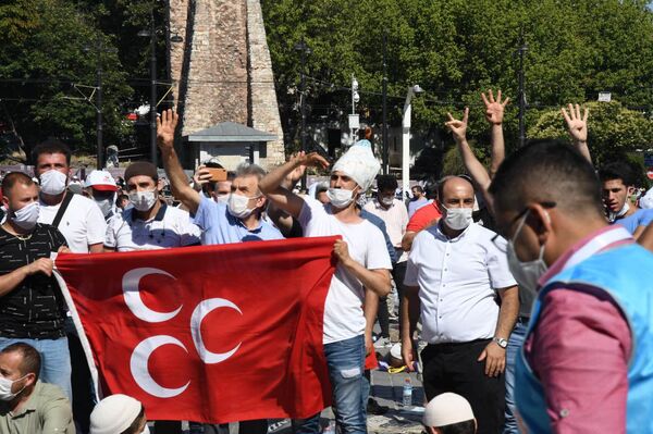 Президент Турции Тайип Эрдоган принял участие в намазе в храме Святой Софии - Sputnik Армения