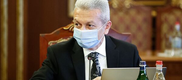 Министр финансов Атом Джанджугазян на совещании о деятельности министерства за 2019 год (24 июля 2020). Еревaн - Sputnik Армения