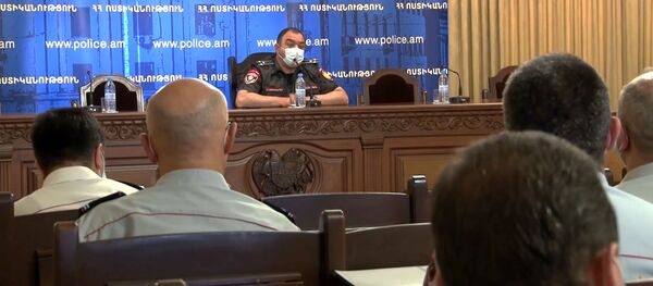 Начальник полиции Ваге Казарян во время рабочего совещания (14 июля 2020). Еревaн - Sputnik Армения