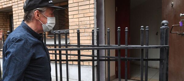 Актер Михаил Ефремов у здания Пресненского суда, где рассматривается дело о ДТП со смертельным исходом (29 июля 2020). Москвa - Sputnik Армения