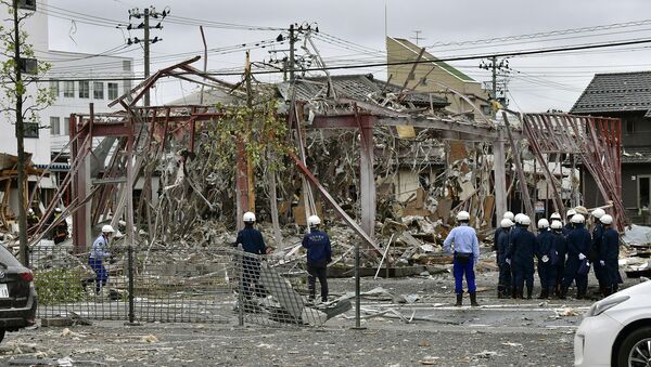 Взрыв в ресторане из-за утечки газа (20 июля 2020). Корияма, Япония - Sputnik Армения