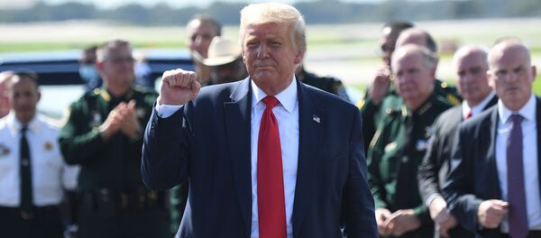 Президент США Дональд Трамп в международном аэропорту в Тампе (31 июля 2020). Флорида - Sputnik Արմենիա