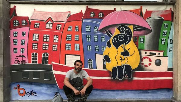 Стрит-арт-художник Арег Балаян: о смысле своих рисунков и граффити на войне - Sputnik Армения