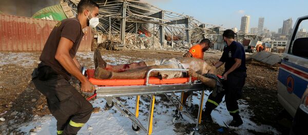 Раненые после взрыва в Бейруте (4 августа 2020). Ливан - Sputnik Արմենիա