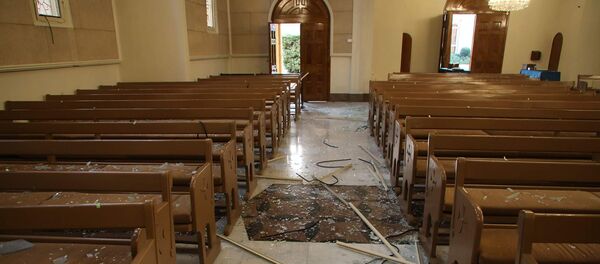 Пострадавший от взрыва в Бейруте армянский Собор Григория Просветителя (4 августа 2020). Антелиас Пострадавший от взрыва в Бейруте армянский Собор Григория Просветителя (4 августа 2020). Антелиас - Sputnik Армения