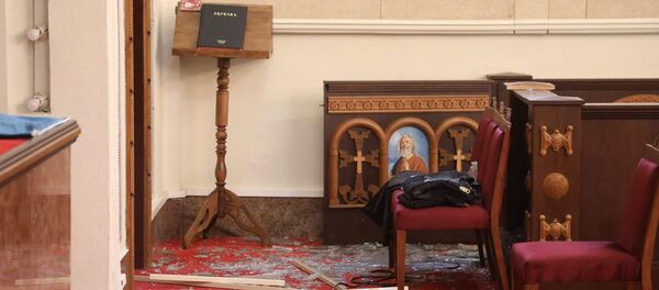 Пострадавший от взрыва в Бейруте армянский Собор Григория Просветителя (4 августа 2020). Антелиас Пострадавший от взрыва в Бейруте армянский Собор Григория Просветителя (4 августа 2020). Антелиас - Sputnik Արմենիա