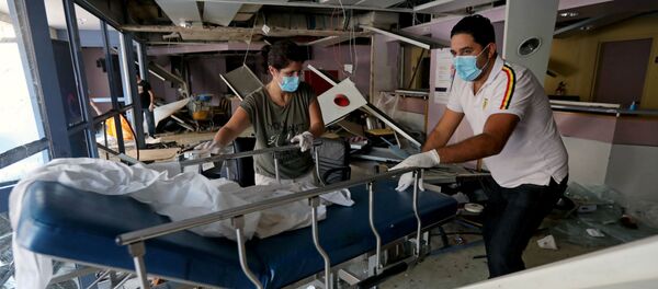 Больница в разрушенном взрывом районе Бейрута (5 августа 2020). Больница в разрушенном взрывом районе Бейрута (5 августа 2020). - Sputnik Армения