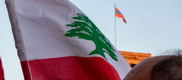 Акция ливанских армян в память о жертвах взрыва в Бейруте (5 августа 2020). Еревaн - Sputnik Армения