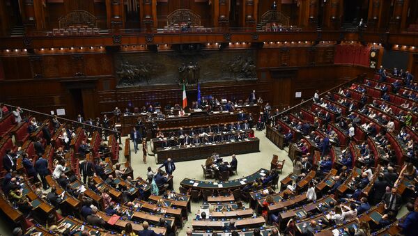 Палата депутатов Италии перед началом выступления премьер-министра Джузеппе Конте (9 сентября 2019). Рим - Sputnik Արմենիա