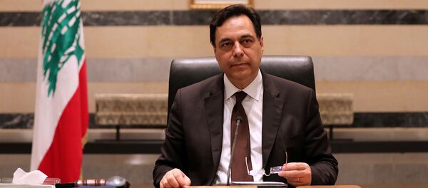 Премьер-министр Ливана Хасан Диаб в правительственном дворце (10 августа 2020). Бейрут - Sputnik Արմենիա