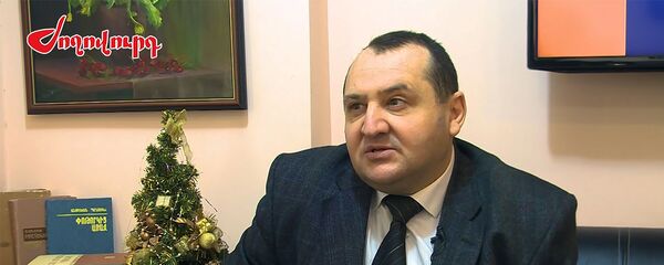 Кадр из интервью генерала СНБ Тиграна Барсегяна агентству Жоговурд - Sputnik Արմենիա