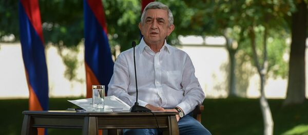 Пресс-конференция третьего президента РА Сержа Саргсяна на тему апрельской войны 2016 года (19 августа 2020). Еревaн - Sputnik Армения