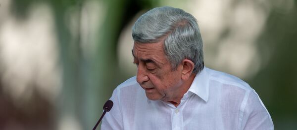 Пресс-конференция третьего президента РА Сержа Саргсяна на тему апрельской войны 2016 года (19 августа 2020). Еревaн - Sputnik Արմենիա