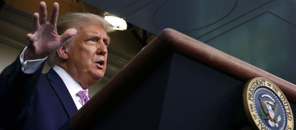 Дональд Трамп выступает на пресс-конференции в зале для брифингов в Белом доме (19 августа 2020). Вашингтон - Sputnik Արմենիա