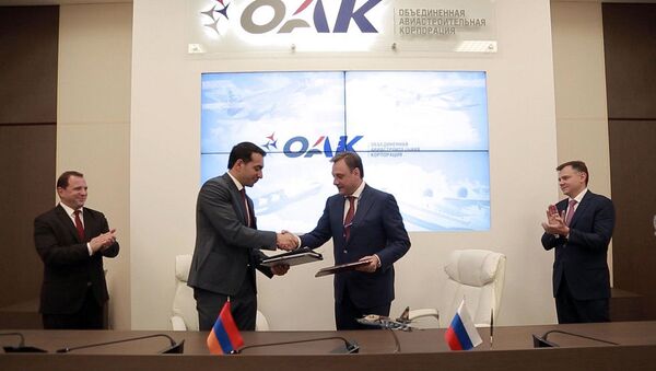 Церемония подписания договора о модернизации авиационного парка ВС Армении (август 2020). Московская область - Sputnik Արմենիա