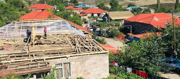 Ремонтные работы в приграничном селе Айгепар (25 августа 2020). Ремонтные работы в приграничном селе Айгепар (25 августа 2020). - Sputnik Армения