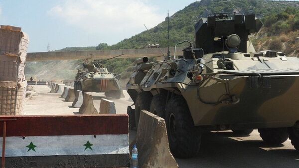 Военнослужащие РФ и Турции во время совместного патрулирования в провинции Идлиб в Сирии - Sputnik Армения