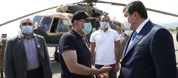 Встреча премьер-министра РА Никола Пашиняна и президента Карабаха Араика Арутюняна (29 августа 2020). Степанакерт - Sputnik Արմենիա