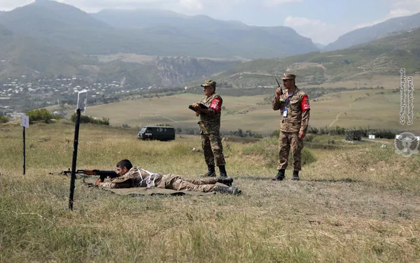 Военное соревнование «Атлет», проводимое в Республике Армения в рамках соревнований «Борец за мир» (31 августа 2020). - Sputnik Армения