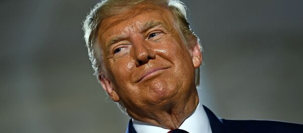 Президент США Дональд Трамп во время приветственной речи на лужайке Белого Дома (27 августа 2020). Вашингтон - Sputnik Армения