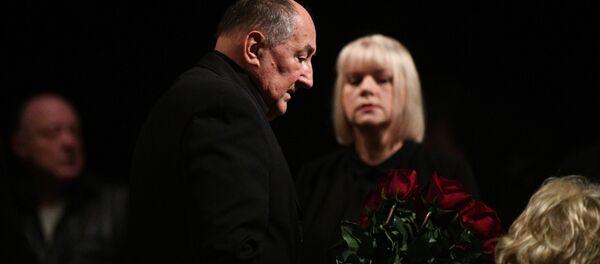 Актер Борис Клюев на церемонии прощания с режиссером Марком Захаровым в театре Ленком (1 октября 2020). Москвa - Sputnik Արմենիա