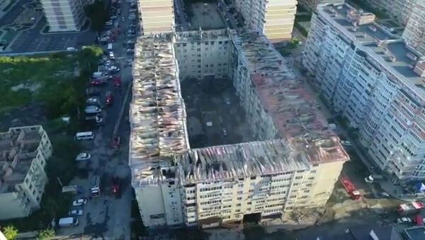 Последствия пожара в многоэтажном доме в Краснодаре - Sputnik Արմենիա