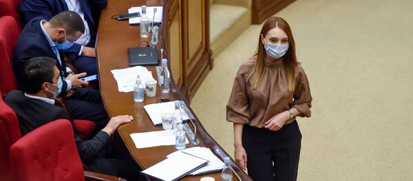 Руководитель фракции Мой шаг Лилит Макунц на очередном заседании Национального собрания Армении (16 сентября 2020). Еревaн - Sputnik Արմենիա