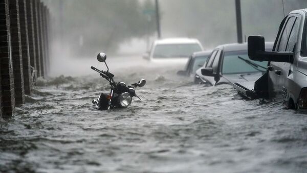Затопленная улица во время урагана Салли (16 сентября 2020). Пенсакола, Флорида - Sputnik Արմենիա