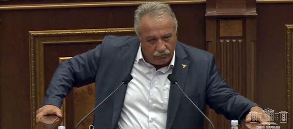 Речь депутата от фракции Мой шаг Сасун Микаелян на специальном заседании парламента Армении (27 сентября 2020). Еревaн - Sputnik Արմենիա