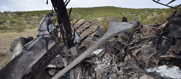 Уничтоженный Армией Обороны Карабаха азербайджанский БПЛА - Sputnik Արմենիա