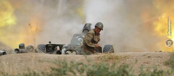 Армянские военнослужащие на передовой Армянские военнослужащие на передовой - Sputnik Армения