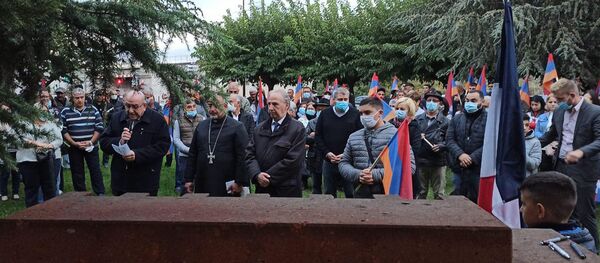 Акция в поддержку Армении и Карабаха во Франции - Sputnik Արմենիա