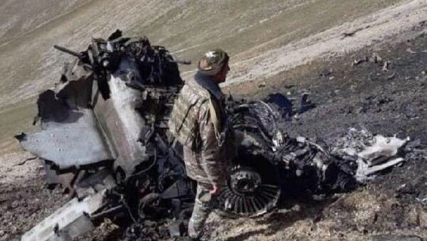 Армянский самолет СУ-25, сбитый турецким истребителем F-16 - Sputnik Армения