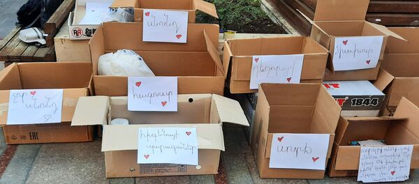 Группы армянской молодежи собирают помощь для Карабаха (30 сентября 2020). Еревaн - Sputnik Армения