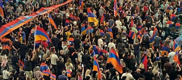 Акция протеста против агрессии Турции и Азербайджана в Лос-Анджеселе (30 сентября 2020). - Sputnik Армения