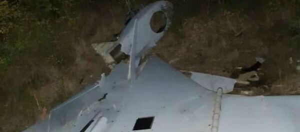 Подбитый ночью вражеский беспилотник (1 октября 2020). Подбитый ночью вражеский беспилотник (1 октября 2020). - Sputnik Արմենիա